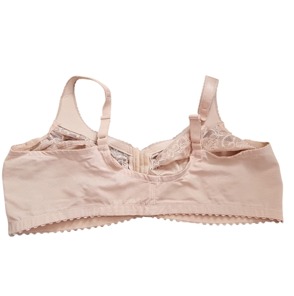 Glamorise wire free wireless front closure tan nude bra sz 48 C new WL187 - Picture 6 of 7